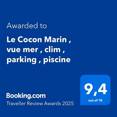 Le Cocon Marin , Vue , Clim , Parking , Piscine * 앙티브